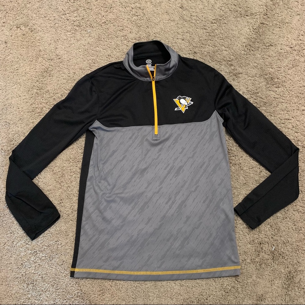 Pittsburgh Penguins 1/4 Zip NHL Shirt Small